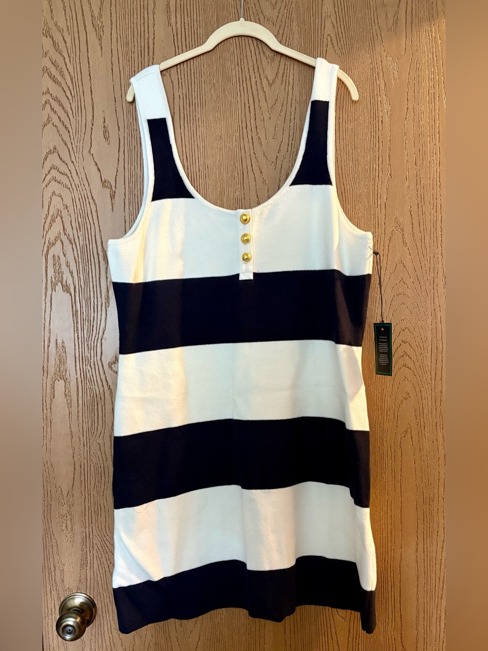 Abercrombie & Fitch Navy and White Striped Knit Dress XXL - Picture 4 of 6
